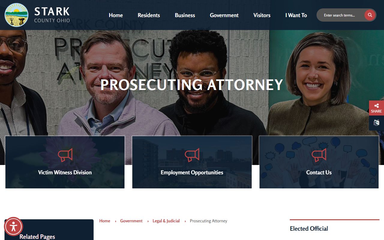 Stark County Prosecuting Attorney page related to Common Pleas criminal court records