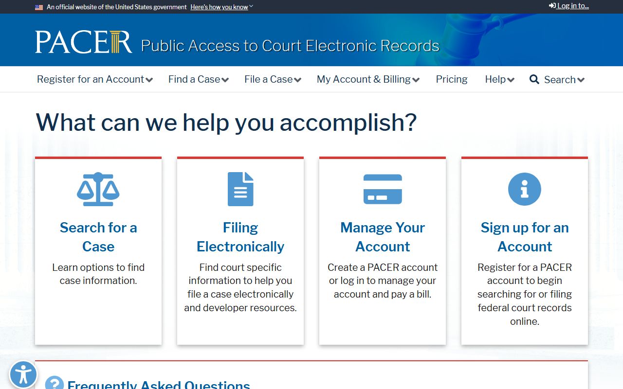 Stark County federal court records PACER case search portal