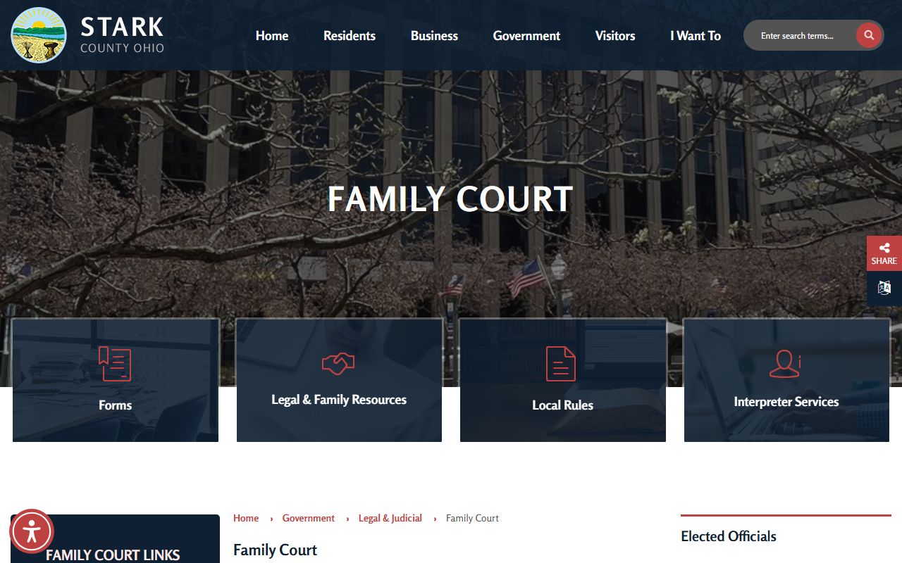 Stark County Family Court records page